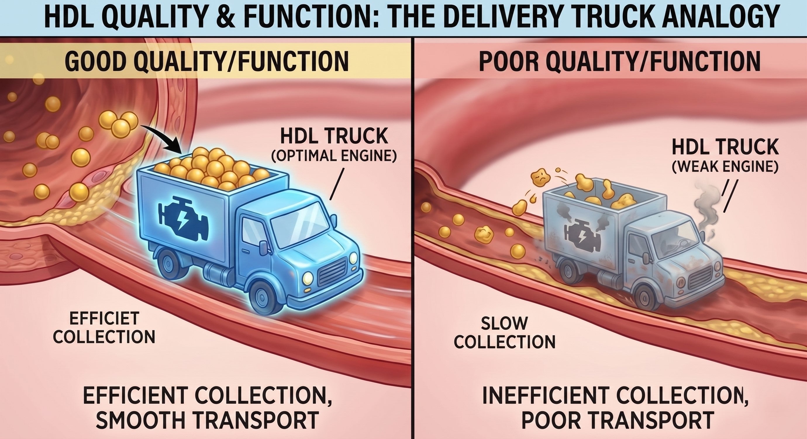 What is HDL quality/function?